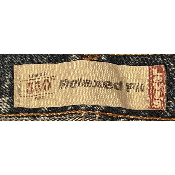 Levi's 550 Boys Relaxed Fit Regular Jeans Size 14 W27 L27 Blue Boot Leg Pockets - Picture 7 of 9